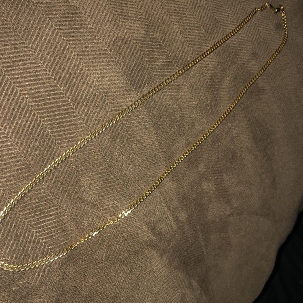 Curb link cuban 22inch 14k solid Gold